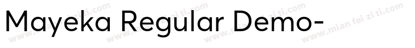Mayeka Regular Demo字体转换